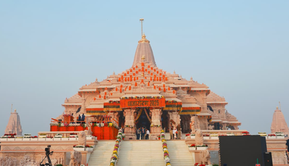 Devotees, priests excited ahead of flag-hoisting ceremony at Shri Ram Janmabhoomi temple | Devotees, priests excited ahead of flag-hoisting ceremony at Shri Ram Janmabhoomi temple