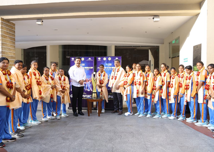 'Historic win', says BJP after felicitating Blind Women's T20 Cricket team | 'Historic win', says BJP after felicitating Blind Women's T20 Cricket team