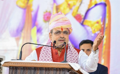 CM Sharma takes part in 'Pran Pratishtha' of Shri Meera-Madhav & Shri Krishna temples in Rajasthan | CM Sharma takes part in 'Pran Pratishtha' of Shri Meera-Madhav & Shri Krishna temples in Rajasthan