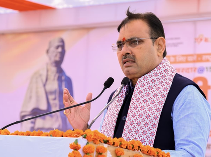 Unity March: CM Bhajanlal Sharma flags off 'Yamuna Pravah Yatra' | Unity March: CM Bhajanlal Sharma flags off 'Yamuna Pravah Yatra'