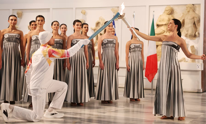 Flame for 2026 Milan-Cortina Winter Olympics lit in Ancient Olympia | Flame for 2026 Milan-Cortina Winter Olympics lit in Ancient Olympia