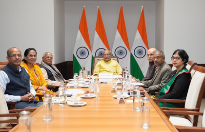 Manjhi briefs VP Radhakrishnan on MSME policies, jobs in sector | Manjhi briefs VP Radhakrishnan on MSME policies, jobs in sector