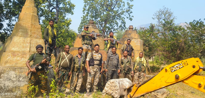 Security forces raze Maoists’ memorials in Chhattisgarh | Security forces raze Maoists’ memorials in Chhattisgarh Security forces raze Maoists’ memorials in Chhattisgarh | Security forces raze Maoists’ memorials in Chhattisgarh