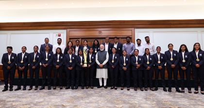 PM Modi's encouraging words for Blind Women’s Cricket Team: 'Meeting with you all makes me proud of nation's success' | PM Modi's encouraging words for Blind Women’s Cricket Team: 'Meeting with you all makes me proud of nation's success' PM Modi's encouraging words for Blind Women’s Cricket Team: 'Meeting with you all makes me proud of nation's success' | PM Modi's encouraging words for Blind Women’s Cricket Team: 'Meeting with you all makes me proud of nation's success'