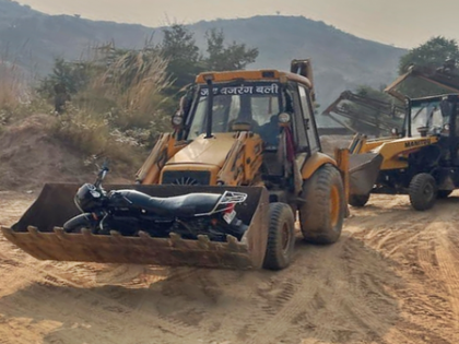 Crackdown on illegal mining in Rajasthan's Bassi Ghata; 2 held | Crackdown on illegal mining in Rajasthan's Bassi Ghata; 2 held
