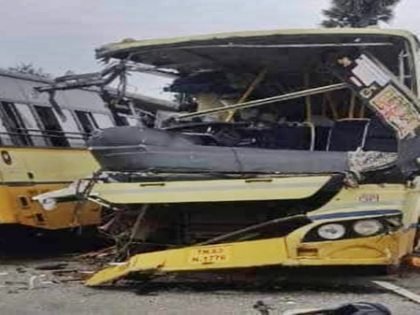 Tamil Nadu: 12 killed, 40 injured as 2 buses crash head-on in Sivaganga | Tamil Nadu: 12 killed, 40 injured as 2 buses crash head-on in Sivaganga