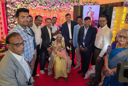 President Murmu lauds 100-year-old doctor who donated Rs 3.4 cr to AIIMS Bhubaneswar | President Murmu lauds 100-year-old doctor who donated Rs 3.4 cr to AIIMS Bhubaneswar