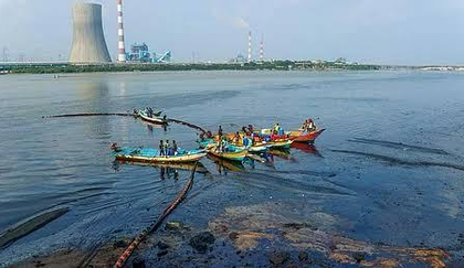 TN fishermen protest against dumping construction material in Enrore River | TN fishermen protest against dumping construction material in Enrore River