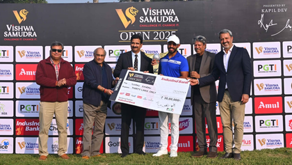 Vishwa Samudra Open 2025: Yuvraj Sandhu bags sixth title of season with six-shot margin | Vishwa Samudra Open 2025: Yuvraj Sandhu bags sixth title of season with six-shot margin