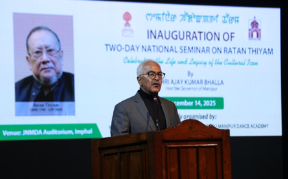 Carry forward Ratan Thiyam's message of peace & harmony through arts: Manipur Guv | Carry forward Ratan Thiyam's message of peace & harmony through arts: Manipur Guv Carry forward Ratan Thiyam's message of peace & harmony through arts: Manipur Guv | Carry forward Ratan Thiyam's message of peace & harmony through arts: Manipur Guv