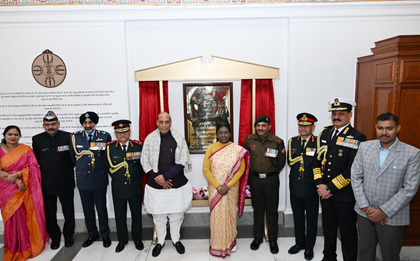 President Murmu inaugurates photo gallery dedicated to 21 Param Vir Chakra awardees | President Murmu inaugurates photo gallery dedicated to 21 Param Vir Chakra awardees President Murmu inaugurates photo gallery dedicated to 21 Param Vir Chakra awardees | President Murmu inaugurates photo gallery dedicated to 21 Param Vir Chakra awardees