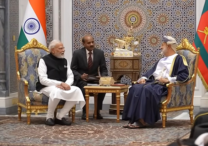 Eyeing robust cooperation across diverse sectors, PM Modi and Oman Sultan hold discussions in Muscat | Eyeing robust cooperation across diverse sectors, PM Modi and Oman Sultan hold discussions in Muscat Eyeing robust cooperation across diverse sectors, PM Modi and Oman Sultan hold discussions in Muscat | Eyeing robust cooperation across diverse sectors, PM Modi and Oman Sultan hold discussions in Muscat