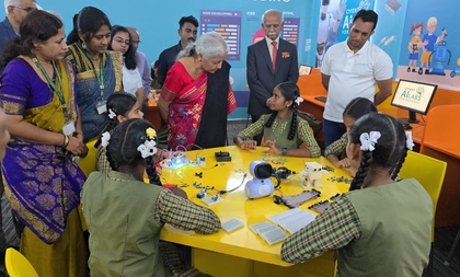 Sitharaman launches project to develop AI, STEM & robotics labs in govt schools in Karnataka | Sitharaman launches project to develop AI, STEM & robotics labs in govt schools in Karnataka Sitharaman launches project to develop AI, STEM & robotics labs in govt schools in Karnataka | Sitharaman launches project to develop AI, STEM & robotics labs in govt schools in Karnataka