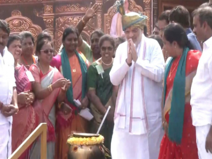 HM Shah attends TN BJP's 'Modi Pongal' celebration in Tiruchi, offers prayer at major temples | HM Shah attends TN BJP's 'Modi Pongal' celebration in Tiruchi, offers prayer at major temples HM Shah attends TN BJP's 'Modi Pongal' celebration in Tiruchi, offers prayer at major temples | HM Shah attends TN BJP's 'Modi Pongal' celebration in Tiruchi, offers prayer at major temples