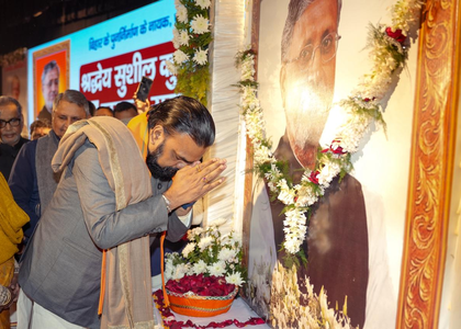 Bihar: Samrat Choudhary pays tribute to Late Sushil Kumar Modi on his birth anniversary | Bihar: Samrat Choudhary pays tribute to Late Sushil Kumar Modi on his birth anniversary Bihar: Samrat Choudhary pays tribute to Late Sushil Kumar Modi on his birth anniversary | Bihar: Samrat Choudhary pays tribute to Late Sushil Kumar Modi on his birth anniversary