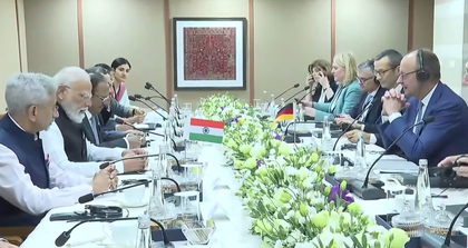 PM Modi holds delegation-level talks with German Chancellor Merz at Gandhinagar's Mahatma Mandir PM Modi holds delegation-level talks with German Chancellor Merz at Gandhinagar's Mahatma Mandir