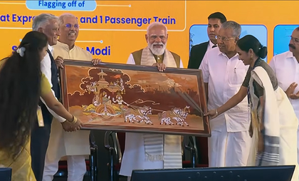 PM Modi flags off new trains, launches credit scheme, lays foundation stones for key projects in Kerala | PM Modi flags off new trains, launches credit scheme, lays foundation stones for key projects in Kerala PM Modi flags off new trains, launches credit scheme, lays foundation stones for key projects in Kerala | PM Modi flags off new trains, launches credit scheme, lays foundation stones for key projects in Kerala