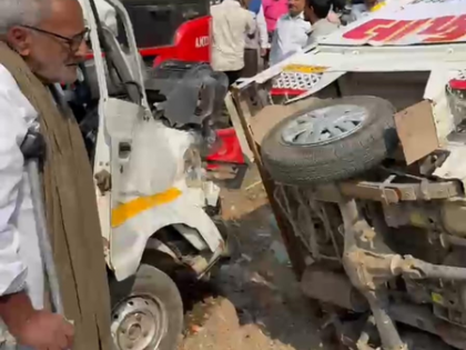 Gujarat: AMTS bus collides with three vehicles, two injured | Gujarat: AMTS bus collides with three vehicles, two injured Gujarat: AMTS bus collides with three vehicles, two injured | Gujarat: AMTS bus collides with three vehicles, two injured