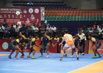 Sr Women Kabaddi Nationals: Karthika shines for Tamil Nadu; Railways, Himachal Pradesh and Haryana cruise into SF | Sr Women Kabaddi Nationals: Karthika shines for Tamil Nadu; Railways, Himachal Pradesh and Haryana cruise into SF Sr Women Kabaddi Nationals: Karthika shines for Tamil Nadu; Railways, Himachal Pradesh and Haryana cruise into SF | Sr Women Kabaddi Nationals: Karthika shines for Tamil Nadu; Railways, Himachal Pradesh and Haryana cruise into SF