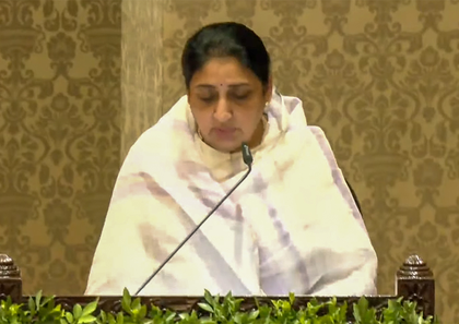 Sunetra Pawar sworn in as Maharashtra’s first woman Deputy Chief Minister | Sunetra Pawar sworn in as Maharashtra’s first woman Deputy Chief Minister Sunetra Pawar sworn in as Maharashtra’s first woman Deputy Chief Minister | Sunetra Pawar sworn in as Maharashtra’s first woman Deputy Chief Minister