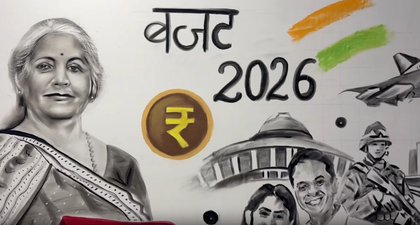 Giant 6-ft artwork of Nirmala Sitharaman created by UP artist for budget day | Giant 6-ft artwork of Nirmala Sitharaman created by UP artist for budget day Giant 6-ft artwork of Nirmala Sitharaman created by UP artist for budget day | Giant 6-ft artwork of Nirmala Sitharaman created by UP artist for budget day