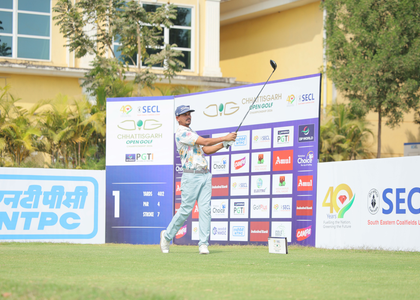 Chattisgarh Open: Akshay Sharma takes first-round lead with a phenomenal nine-under 60 | Chattisgarh Open: Akshay Sharma takes first-round lead with a phenomenal nine-under 60 Chattisgarh Open: Akshay Sharma takes first-round lead with a phenomenal nine-under 60 | Chattisgarh Open: Akshay Sharma takes first-round lead with a phenomenal nine-under 60