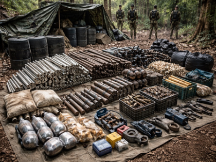 Chhattisgarh: Huge Maoist arms manufacturing dump unearthed in Abujhmad | Chhattisgarh: Huge Maoist arms manufacturing dump unearthed in Abujhmad Chhattisgarh: Huge Maoist arms manufacturing dump unearthed in Abujhmad | Chhattisgarh: Huge Maoist arms manufacturing dump unearthed in Abujhmad