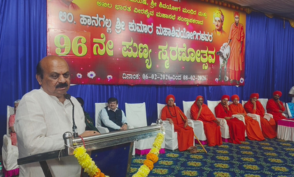 K'taka Cong attempting to separate Mahatma Gandhi from Ram, says ex-CM Bommai | K'taka Cong attempting to separate Mahatma Gandhi from Ram, says ex-CM Bommai K'taka Cong attempting to separate Mahatma Gandhi from Ram, says ex-CM Bommai | K'taka Cong attempting to separate Mahatma Gandhi from Ram, says ex-CM Bommai