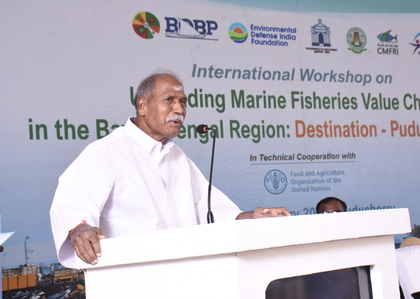 Blue Economy push: Puducherry CM says fishers will become global export entrepreneurs | Blue Economy push: Puducherry CM says fishers will become global export entrepreneurs Blue Economy push: Puducherry CM says fishers will become global export entrepreneurs | Blue Economy push: Puducherry CM says fishers will become global export entrepreneurs