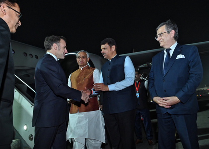 French President Macron arrives in India to deepen strategic ties, launch Year of Innovation with PM Modi | French President Macron arrives in India to deepen strategic ties, launch Year of Innovation with PM Modi French President Macron arrives in India to deepen strategic ties, launch Year of Innovation with PM Modi | French President Macron arrives in India to deepen strategic ties, launch Year of Innovation with PM Modi