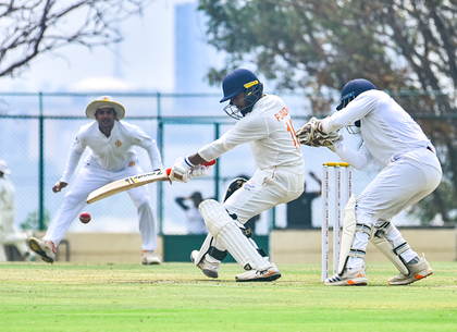 Ranji Trophy Final: Krishna strikes early as J&K reach 11/2 at Lunch on Day 4 | Ranji Trophy Final: Krishna strikes early as J&K reach 11/2 at Lunch on Day 4 Ranji Trophy Final: Krishna strikes early as J&K reach 11/2 at Lunch on Day 4 | Ranji Trophy Final: Krishna strikes early as J&K reach 11/2 at Lunch on Day 4