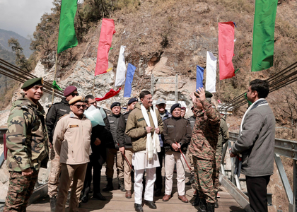 Defence MoS inaugurates Chungthang-Lachen Axis, bailey bridge in Sikkim | Defence MoS inaugurates Chungthang-Lachen Axis, bailey bridge in Sikkim Defence MoS inaugurates Chungthang-Lachen Axis, bailey bridge in Sikkim | Defence MoS inaugurates Chungthang-Lachen Axis, bailey bridge in Sikkim