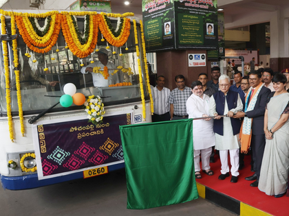 Telangana RTC launches ‘GI on Wheels’ buses to promote local arts | Telangana RTC launches ‘GI on Wheels’ buses to promote local arts Telangana RTC launches ‘GI on Wheels’ buses to promote local arts | Telangana RTC launches ‘GI on Wheels’ buses to promote local arts