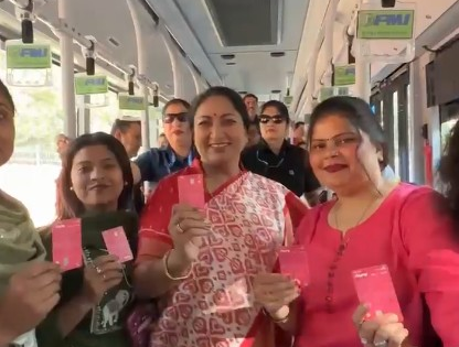 Delhi CM Rekha Gupta hails women empowerment, travels on DTC bus with Pink Card | Delhi CM Rekha Gupta hails women empowerment, travels on DTC bus with Pink Card Delhi CM Rekha Gupta hails women empowerment, travels on DTC bus with Pink Card | Delhi CM Rekha Gupta hails women empowerment, travels on DTC bus with Pink Card