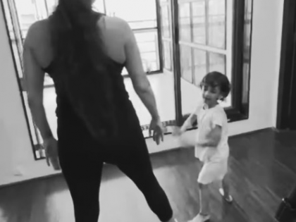 Dia Mirza enjoys a fun session at the gym with her little companion | Dia Mirza enjoys a fun session at the gym with her little companion Dia Mirza enjoys a fun session at the gym with her little companion | Dia Mirza enjoys a fun session at the gym with her little companion