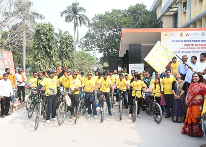 Gorakhpur Mayor supports cycle rally for better childhood cancer cure in UP | Gorakhpur Mayor supports cycle rally for better childhood cancer cure in UP Gorakhpur Mayor supports cycle rally for better childhood cancer cure in UP | Gorakhpur Mayor supports cycle rally for better childhood cancer cure in UP