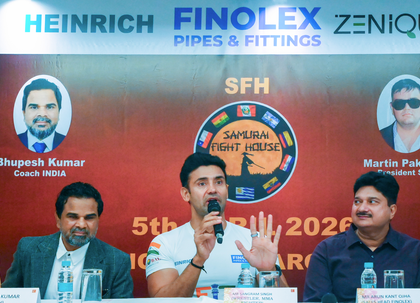 Ahead of their bout, Florian looked aggressive while Sangram calm during face-off | Ahead of their bout, Florian looked aggressive while Sangram calm during face-off Ahead of their bout, Florian looked aggressive while Sangram calm during face-off | Ahead of their bout, Florian looked aggressive while Sangram calm during face-off