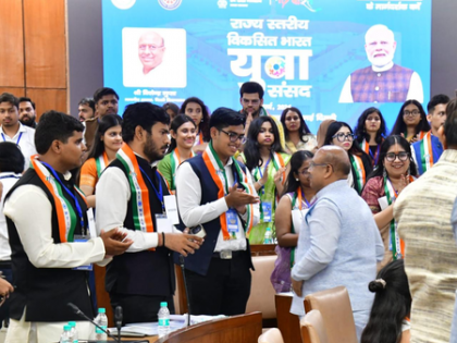 Delhi Speaker Vijender Gupta greets 3 winners of state-level ‘Viksit Bharat’ Youth Parliament 2026 | Delhi Speaker Vijender Gupta greets 3 winners of state-level ‘Viksit Bharat’ Youth Parliament 2026 Delhi Speaker Vijender Gupta greets 3 winners of state-level ‘Viksit Bharat’ Youth Parliament 2026 | Delhi Speaker Vijender Gupta greets 3 winners of state-level ‘Viksit Bharat’ Youth Parliament 2026