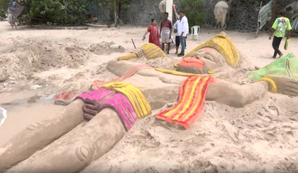 From 15-foot sand sculpture to 7,000 kg laddu: Hanuman Jayanti celebrated with great fervour nationwide | From 15-foot sand sculpture to 7,000 kg laddu: Hanuman Jayanti celebrated with great fervour nationwide From 15-foot sand sculpture to 7,000 kg laddu: Hanuman Jayanti celebrated with great fervour nationwide | From 15-foot sand sculpture to 7,000 kg laddu: Hanuman Jayanti celebrated with great fervour nationwide