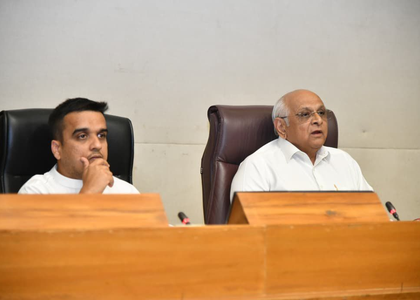 Gujarat CM, Dy CM press Kharge with questions after ‘illiterate’ remark, seek apology | Gujarat CM, Dy CM press Kharge with questions after ‘illiterate’ remark, seek apology Gujarat CM, Dy CM press Kharge with questions after ‘illiterate’ remark, seek apology | Gujarat CM, Dy CM press Kharge with questions after ‘illiterate’ remark, seek apology