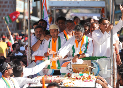 Time will tell, says Shivakumar on CM post after polls; accuses Centre of ignoring South India amid LPG crunch | Time will tell, says Shivakumar on CM post after polls; accuses Centre of ignoring South India amid LPG crunch Time will tell, says Shivakumar on CM post after polls; accuses Centre of ignoring South India amid LPG crunch | Time will tell, says Shivakumar on CM post after polls; accuses Centre of ignoring South India amid LPG crunch