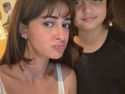 Ananya Panday strikes a pose with Shah Rukh Khan’s little boy AbRam | Ananya Panday strikes a pose with Shah Rukh Khan’s little boy AbRam