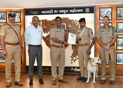 Gujarat Police dog ‘Check’ wins gold after 16-year gap at National Duty Meet in Nagpur | Gujarat Police dog ‘Check’ wins gold after 16-year gap at National Duty Meet in Nagpur Gujarat Police dog ‘Check’ wins gold after 16-year gap at National Duty Meet in Nagpur | Gujarat Police dog ‘Check’ wins gold after 16-year gap at National Duty Meet in Nagpur