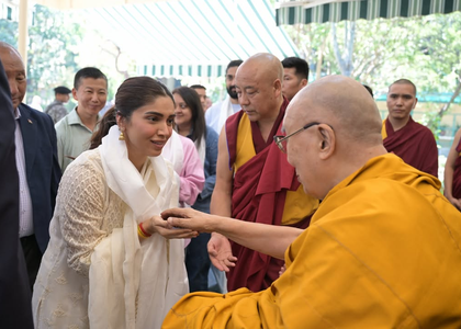 Bhumi Pednekar shares glimpse of her ‘inward journey’ as she meets Dalai Lama | Bhumi Pednekar shares glimpse of her ‘inward journey’ as she meets Dalai Lama Bhumi Pednekar shares glimpse of her ‘inward journey’ as she meets Dalai Lama | Bhumi Pednekar shares glimpse of her ‘inward journey’ as she meets Dalai Lama