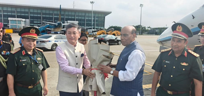 Defence Minister Rajnath Singh arrives in Hanoi on two-day Vietnam visit | Defence Minister Rajnath Singh arrives in Hanoi on two-day Vietnam visit Defence Minister Rajnath Singh arrives in Hanoi on two-day Vietnam visit | Defence Minister Rajnath Singh arrives in Hanoi on two-day Vietnam visit