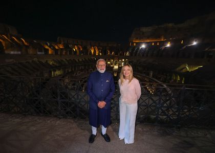 PM Modi visits Colosseum in Rome with Italian counterpart Meloni | PM Modi visits Colosseum in Rome with Italian counterpart Meloni PM Modi visits Colosseum in Rome with Italian counterpart Meloni | PM Modi visits Colosseum in Rome with Italian counterpart Meloni