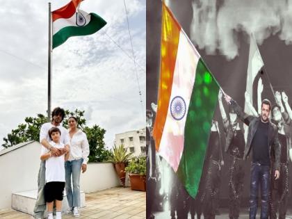 SRK, Salman share pics with Tricolour on social media | SRK, Salman share pics with Tricolour on social media
