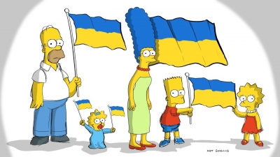 'The Simpsons' raise the Ukrainian flag in new cartoon | 'The Simpsons' raise the Ukrainian flag in new cartoon