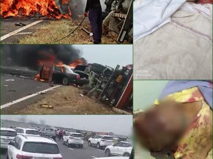 Delhi-Mumbai E-way accident: Kuber group owner was inside Rolls Royce that hit oil tanker (Ld, Superseding earlier copy) | Delhi-Mumbai E-way accident: Kuber group owner was inside Rolls Royce that hit oil tanker (Ld, Superseding earlier copy)