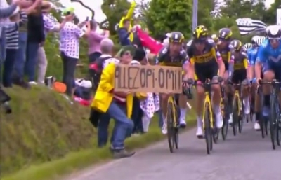 Tour de France spectator flees France after causing crash | Tour de France spectator flees France after causing crash